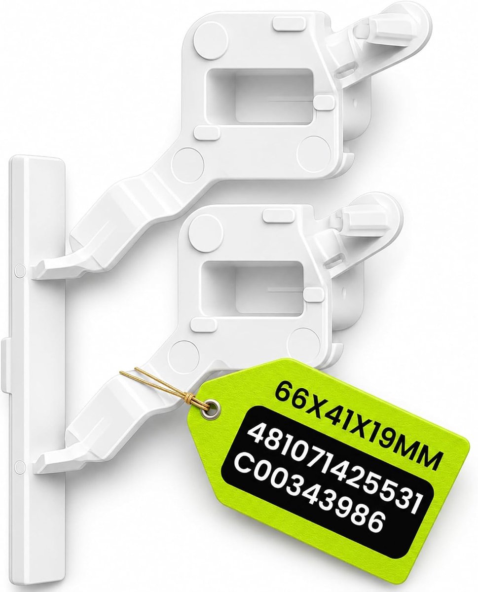 2-voudige toetskap wasmachine 66x41x19mm met originele code 481071425531 C00343986 voor Bauknecht voor Whirlpool voor Ignis geschikt voor WAE WAK WAG AWS WCM WM WMC AWM WA HDW modellen