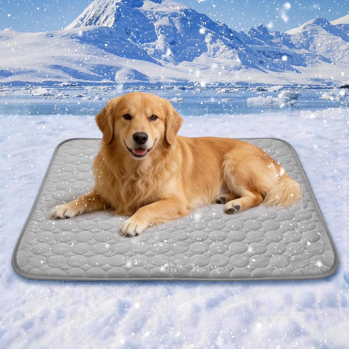 Koelmat voor honden, 150 x 100 cm, niet giftig en opvouwbaar, krasbestendig, duurzaam en wasbaar, hondenkoelmat voor binnen, buiten en auto (XXL/grijs)
