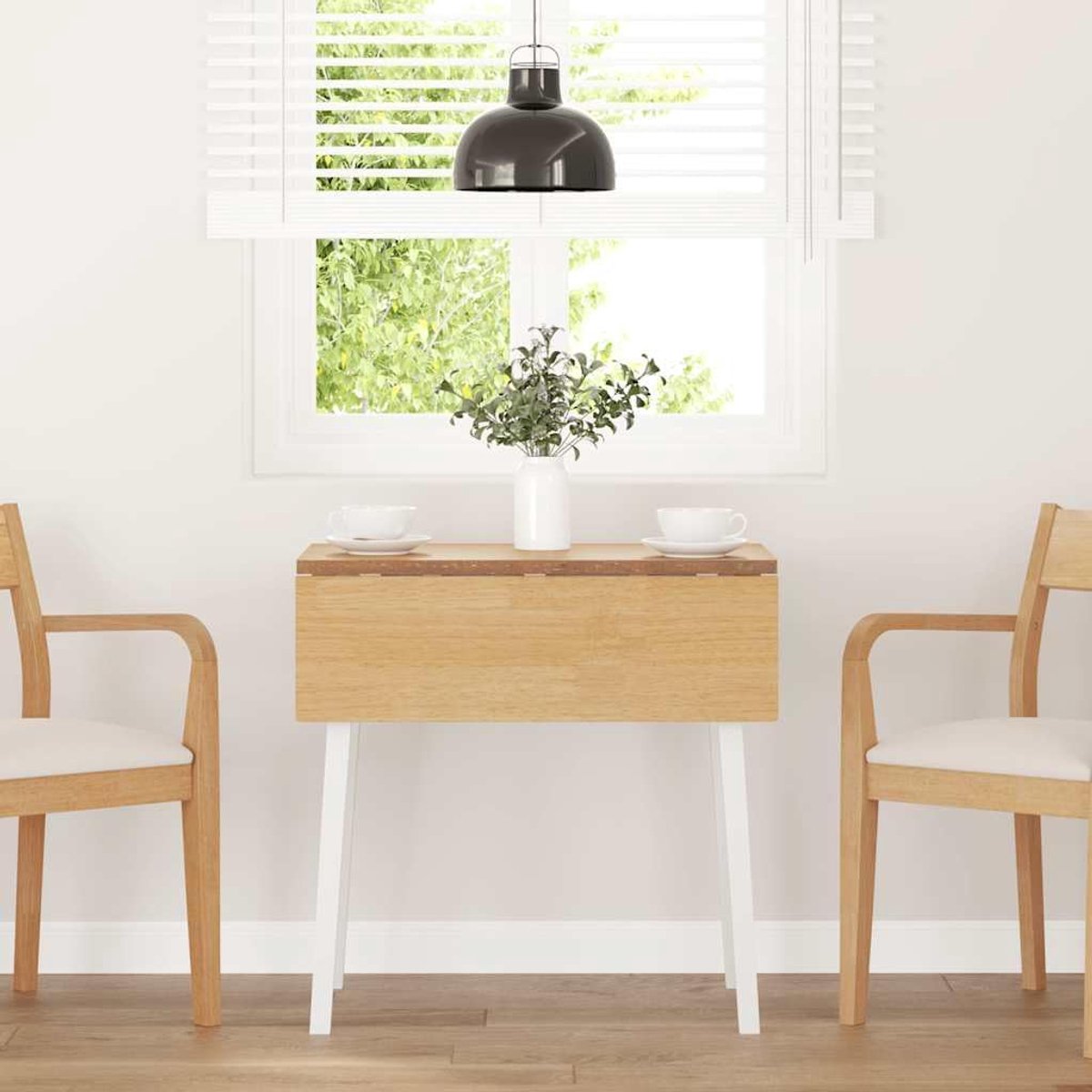 Eettafel wit massief hout rubberhout maaltijd tafel eetkamermeubel voor keuken