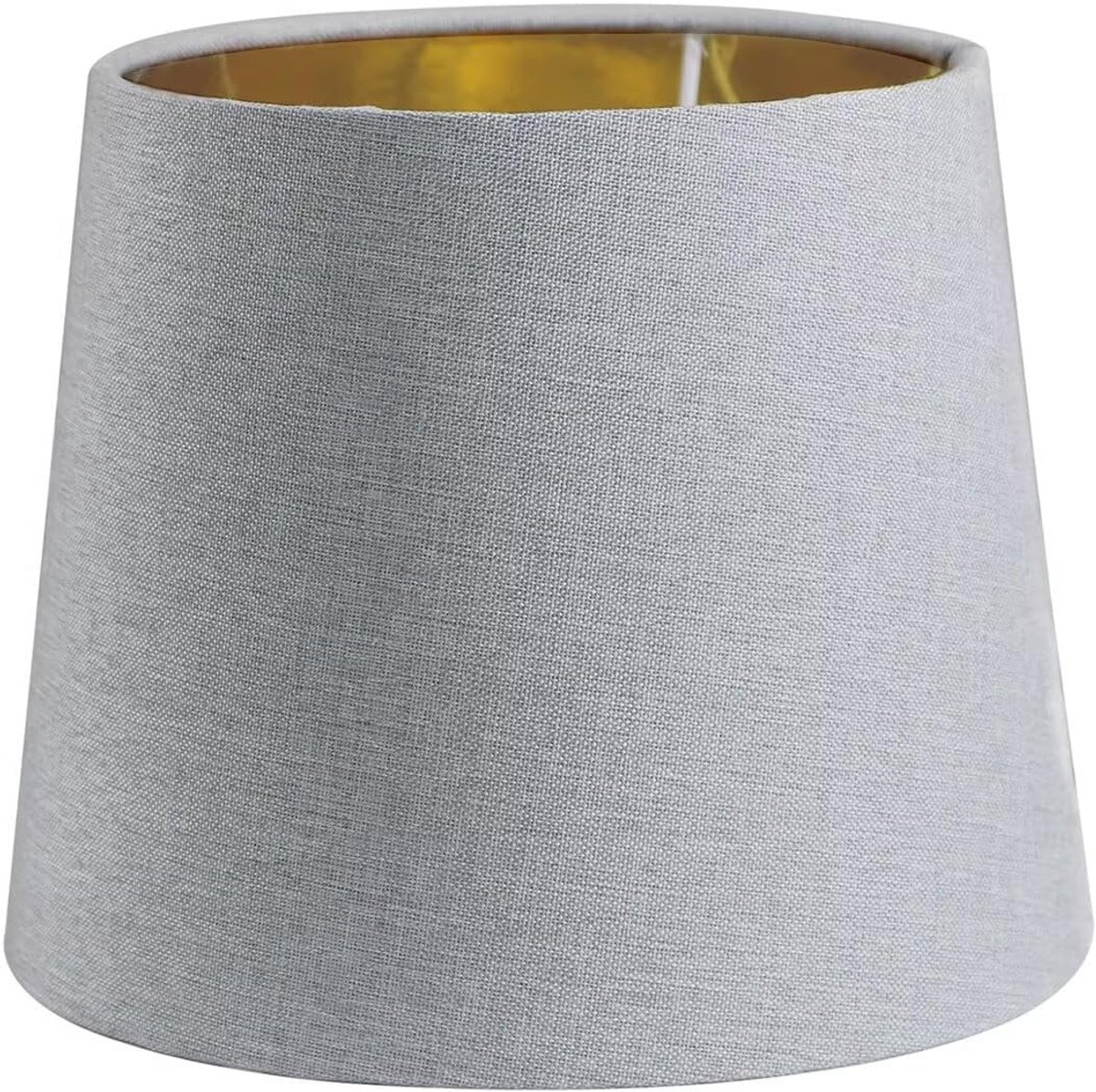 Set van 2 17,8 cm (7 inch) lampenkap, E27/E14, moderne conische lampenkap, vervangende stof, eenvoudige stijl, voor tafellamp, grijs met goudkleurige voering, wandlamp