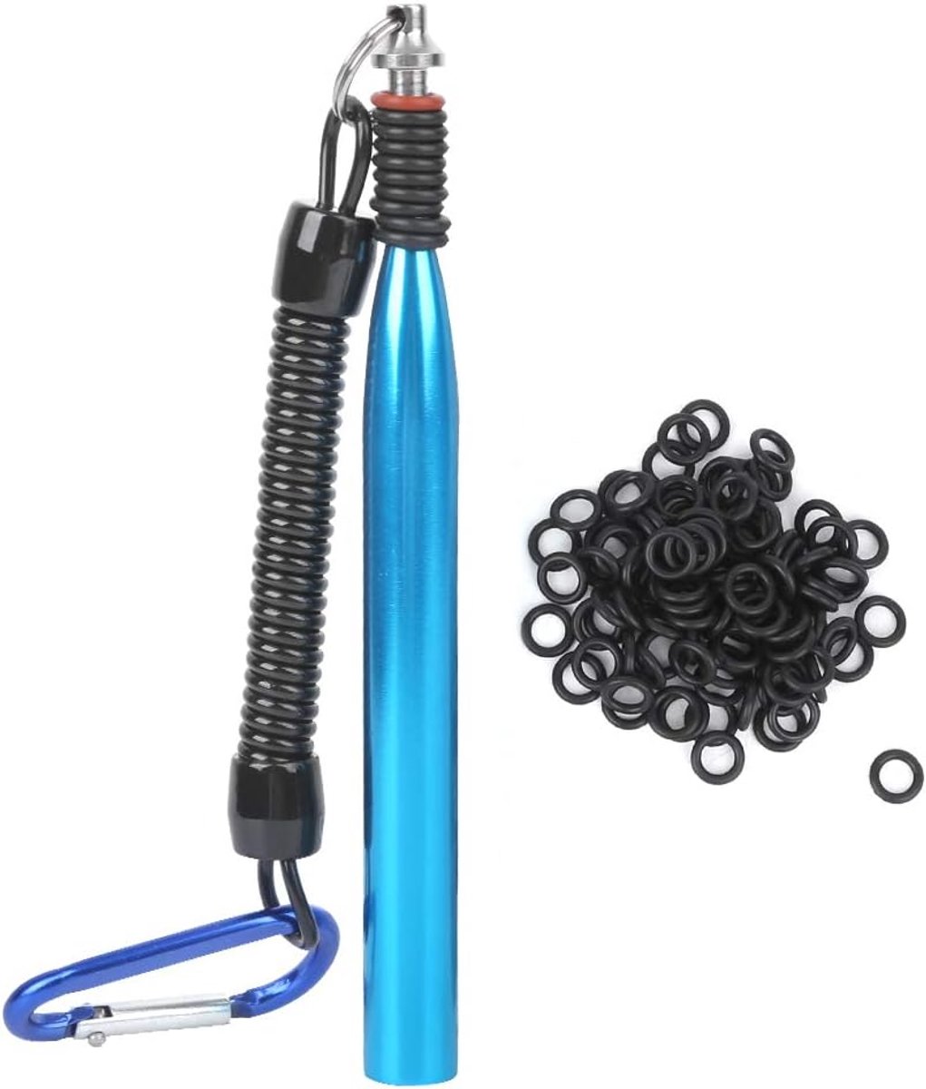 Wacky Rig Tool, Aluminiumlegering Fishing Wacky Rig Tool Zacht aas bindring met O-rubberen ring