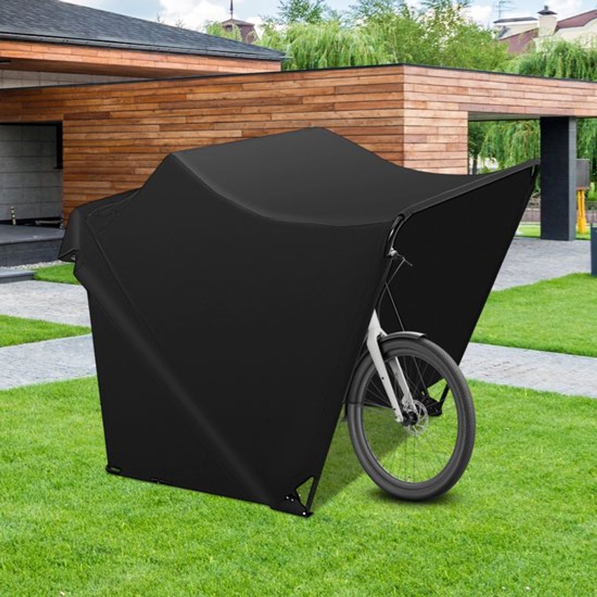 Motorhoes Opvouwbare Garage - Zwart - Oxford Stof - Voor Motoren - Beschermhoes