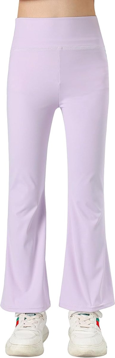 Uitlopende Legging Hoge Taille Strentchy Dance Yoga Atletische Broek Kinderen Broek voor 5-16 Jaar