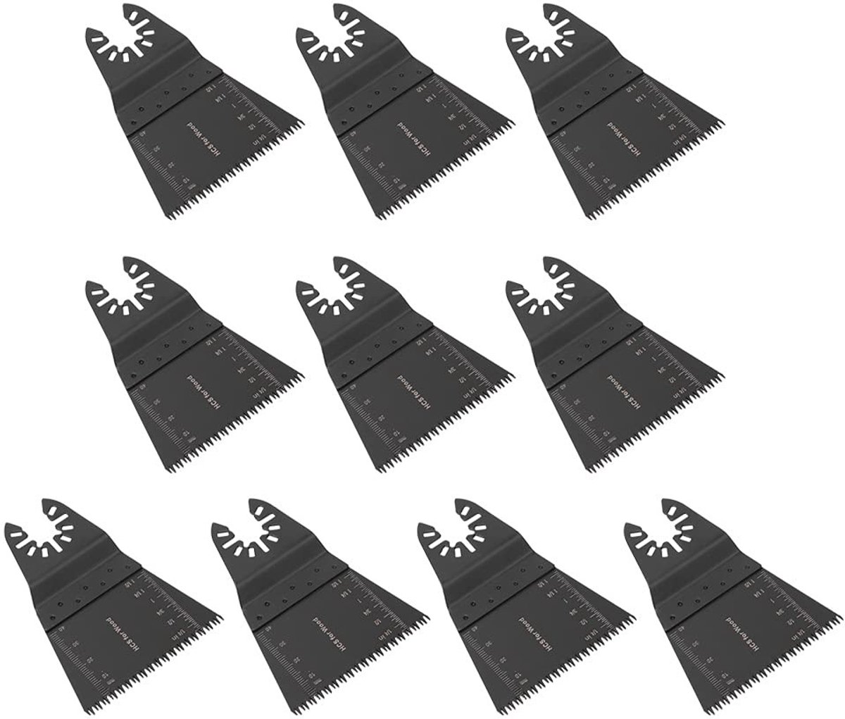 10-delige Multitool Zaagbladen Set voor Oscillerende Gereedschappen - Ideaal voor Hout, Kunststof en Zacht Metaal Snijden