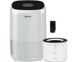Dynter AirPure Plus - Luchtreiniger - Air Purifier - Stil & Krachtig - CADR 260 m³/h - Verwijdert stof, pollen en geurtjes - Automatische stand - HEPA 13 filter & koolstoffilter - Slaapstand - Voor slaapkamer, woonkamer en kantoor (PA244)
