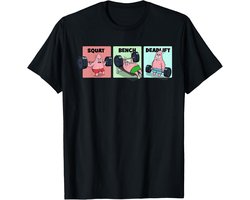 T-shirt voor Kniebuigen, Bankdrukken, Kreuzheben