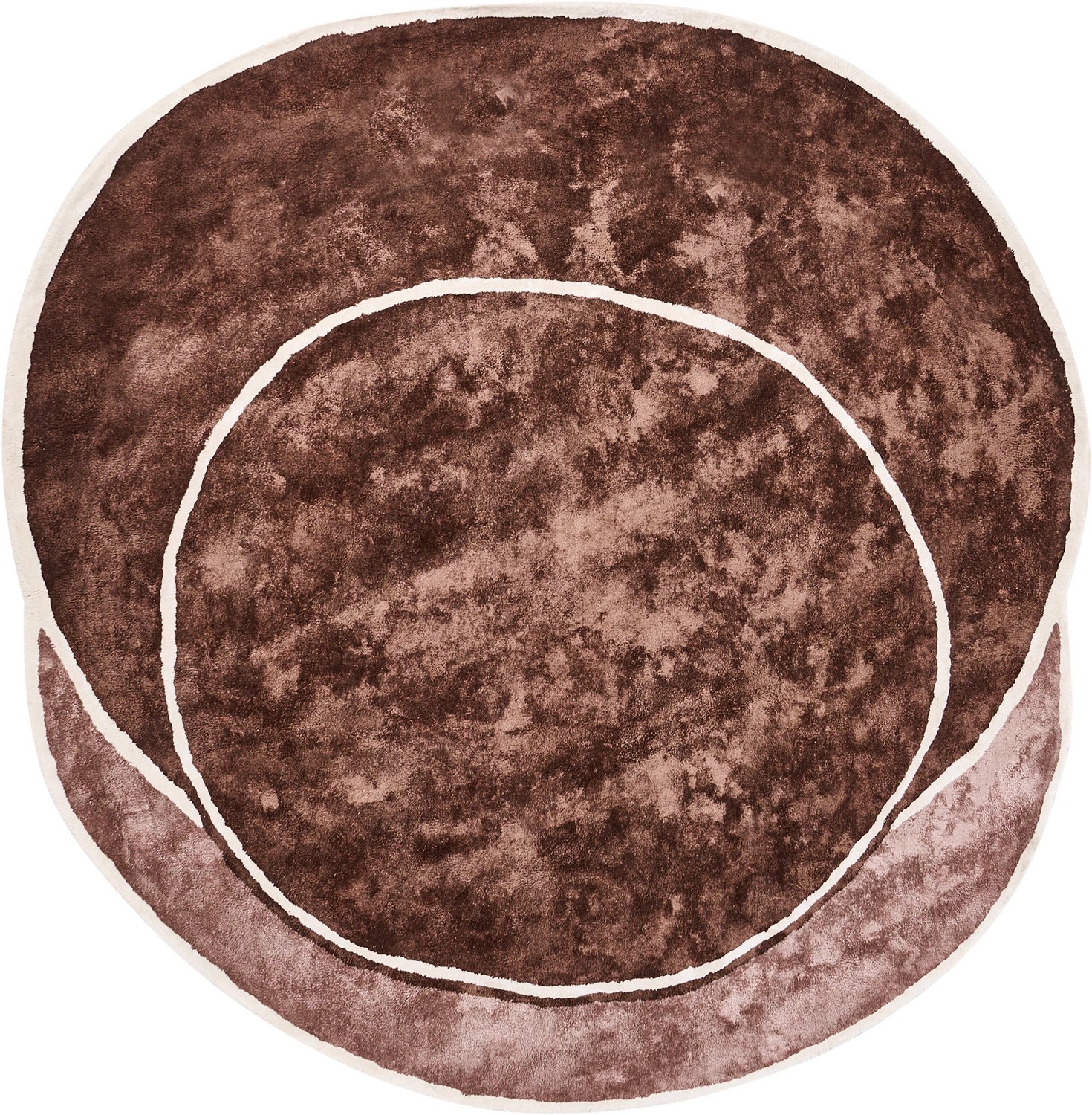 Beliani KANRACH - Vloerkleed - Bruin - 200 x 200 cm - Viscose