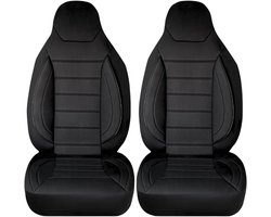 Stoelhoezen compatibel met VW Crafter Gen. 1 bestelwagen perfecte pasvorm, set van 2 delen - bestuurder 1 + passagier 1 stoel | Met armleuninghoezen | CBS104 | zwart