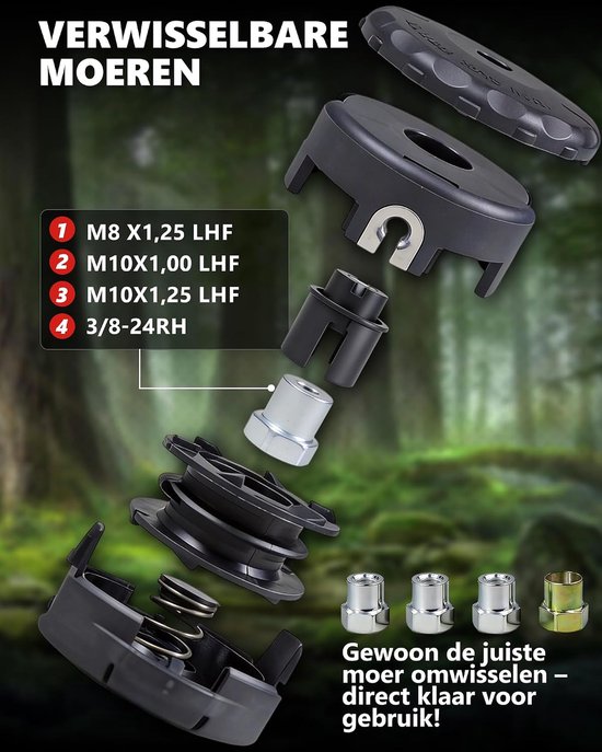 Fadenkopf für Motorsense Motorsense Zubehör - met Tap & Go systeem M10x1,25 draadspoel Universele Trimmerkop — afbeelding 3