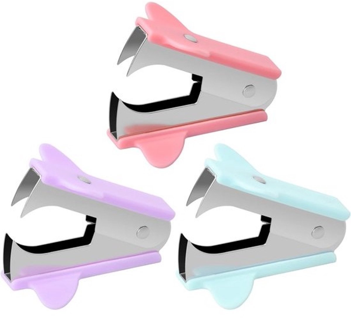 Nietjesverwijderaar Set - Verwijder Tool - Papier Ont Nieten - Extra Brede Grip - 3 Stuks - Mix Kleuren