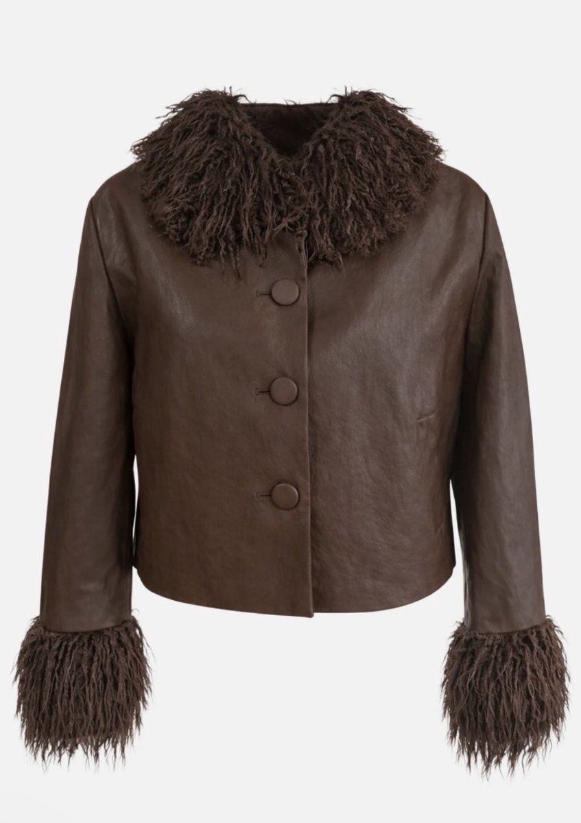 Lollys Laundry Tracy - Imitatielederen - Jas - Bruin - L