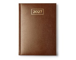 2027 Bureau agenda - Dag agenda - Hardcover gewatteerde PU-cover in laag relief 320 pagina's- 17 cm x 24,5 cm