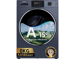 CHiQ CW8728X - Wasmachine - 8 KG - Gratis installatie - Plat ingebouwd - A-15% - 16 programma's - AI Smart - 12 jaar garantie op motor - 2026 Nieuw