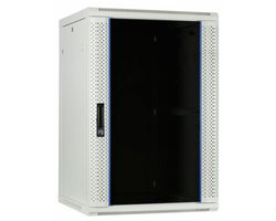 DSIT 27U witte wandkast met glazen deur 600x600x1300mm (BxDxH) - serverbehuizing - serverrack - serverkast - 19 inch