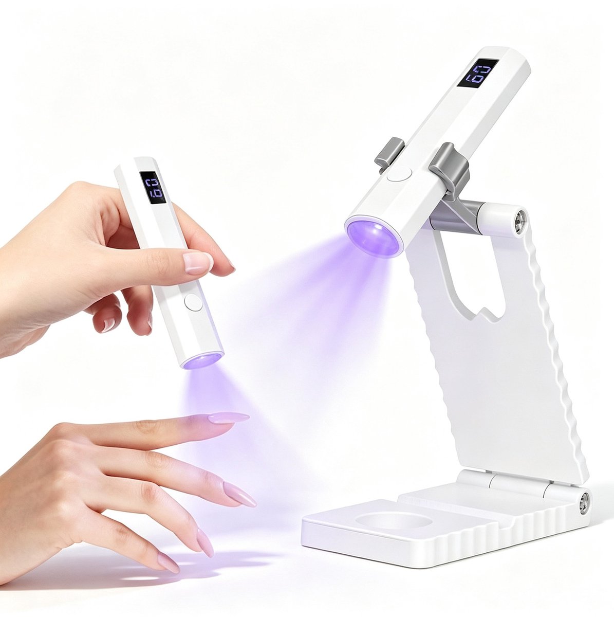 Namajunas-Mini Nagellamp-UV-lamp voor Gelnagels-Oplaadbaar met Standaard-Draagbare LED Nagellamp-2 Timerstanden Nageldroger-Voor DIY-nagels & Nagelstyling-Thuis&Onderweg-Snel Uitharden-USB Oplaadbaar-Compact Design-Ideaal voor Beginners&Professionals