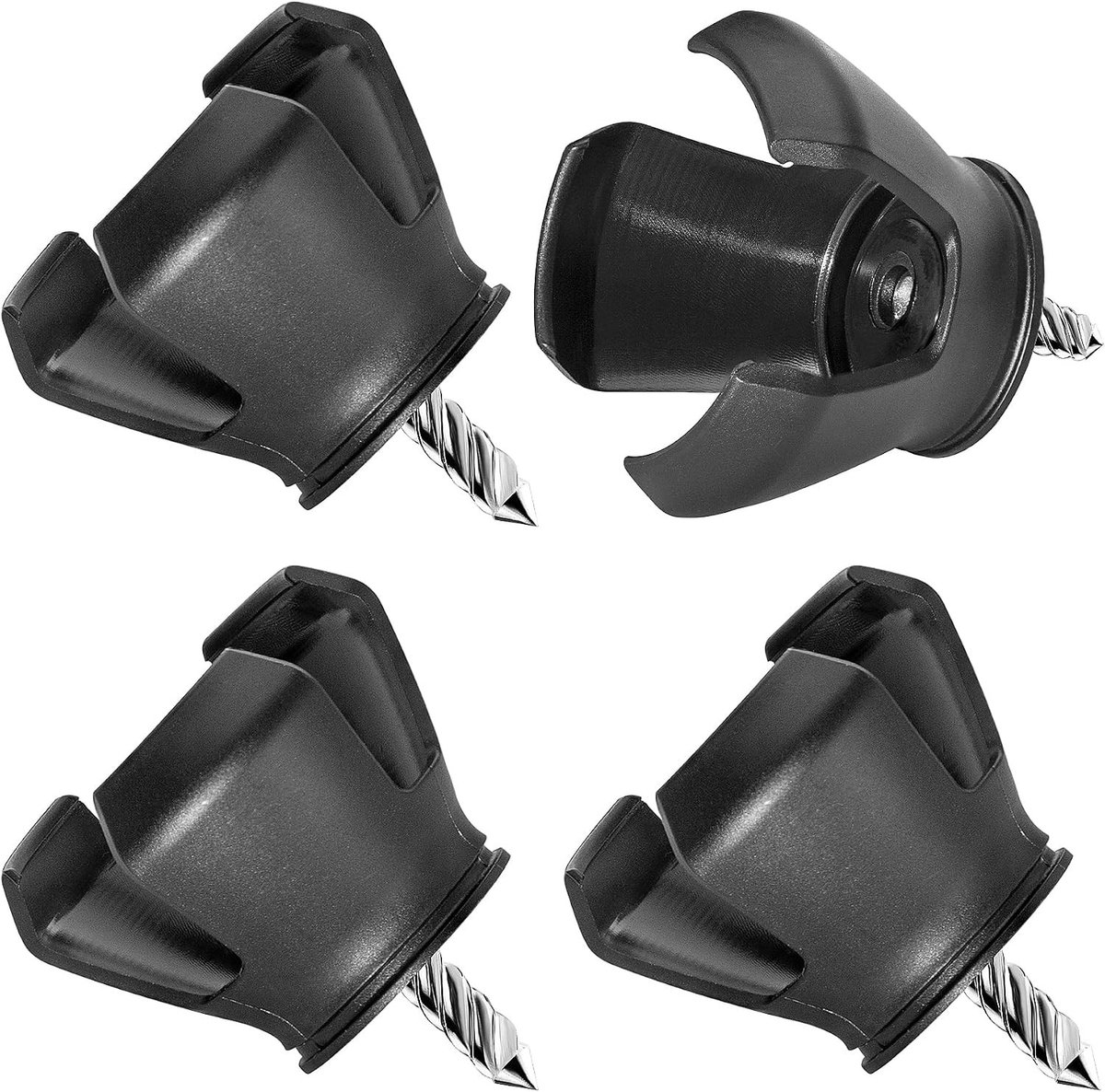 3-Prong Golfbal Retriever met Zuignap en Grip - Handige Ophaaltool voor Golfspelers, Ideaal voor het Verzamelen van Golfballen, Compact en Lichtgewicht, 4 Stuks
