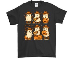 Halloween Shirt – Cowboy Geesten – Spooky Outfit – Unisex T-Shirt voor Dames & Heren – Leuk Cadeau voor Halloween