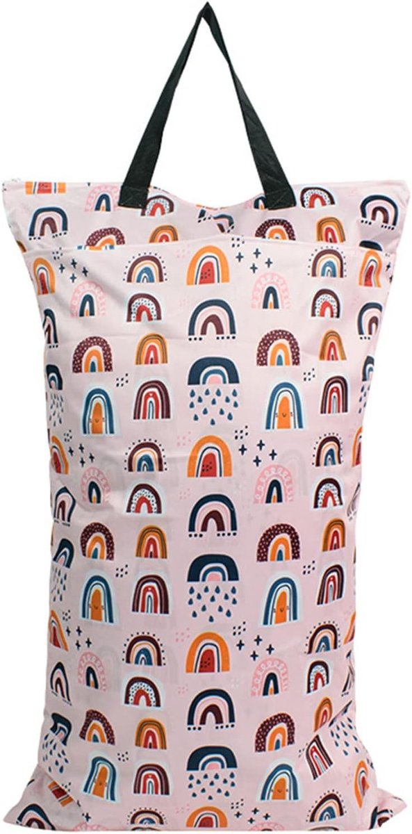 Waterdichte Luiertas met Dubbele Rits, Geschikt voor Baby Luiers, Fitness en Strand, 40x70 cm, Modebewust en Praktisch