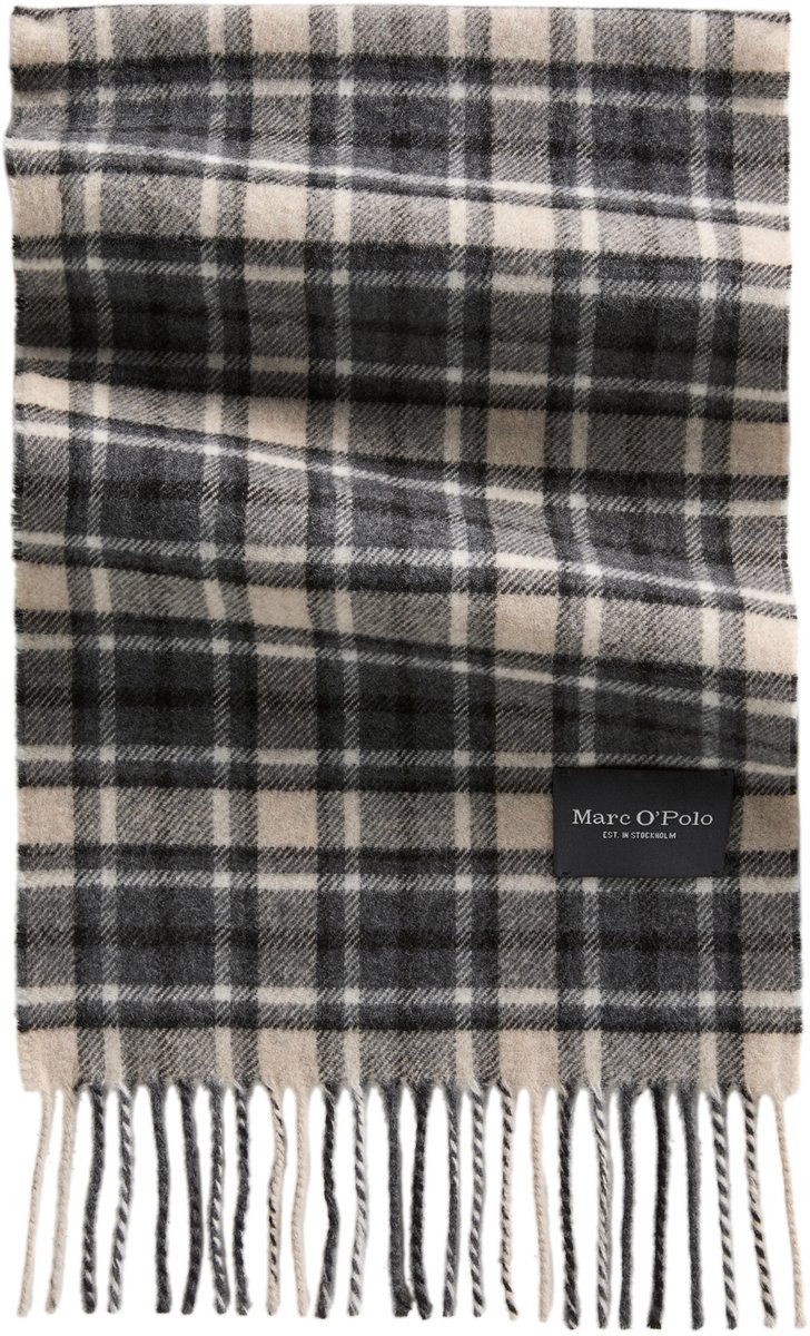Marc O'Polo sjaal Woven Scarf Dark Brown / Multi veelkleurig