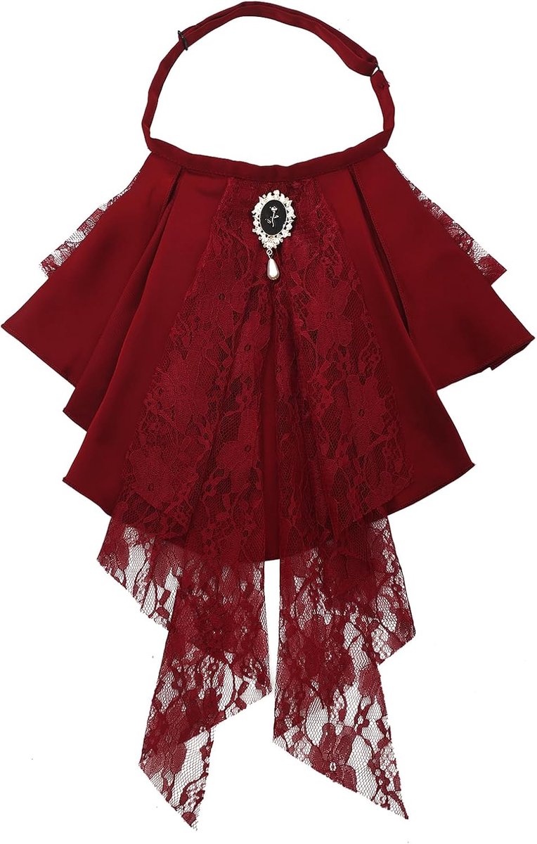 Steampunk Kraag Ruche Koloniale Kant Jabot Stropdas Lolita Accessoire