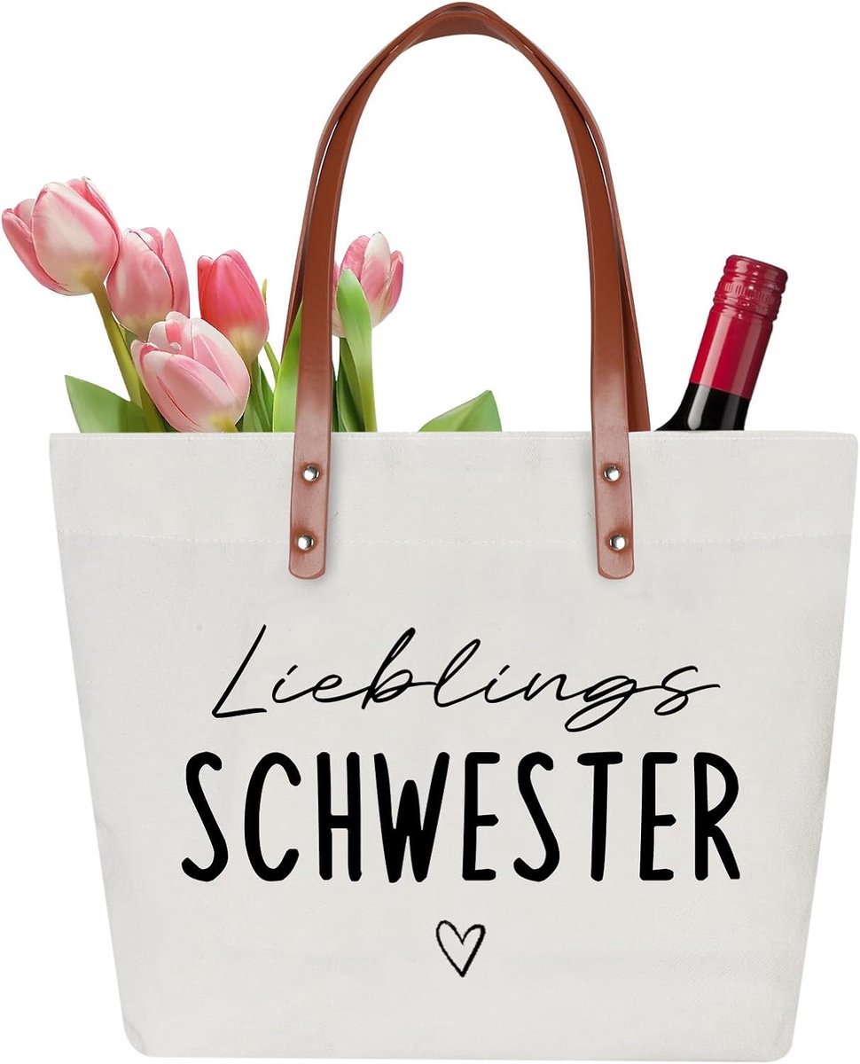 Draagtas, cadeau, boodschappentas, katoenen tas, stoffen tas, shopper, dames, tote bag, handtas, cadeau-idee voor verjaardag, Moederdag, Kerstmis
