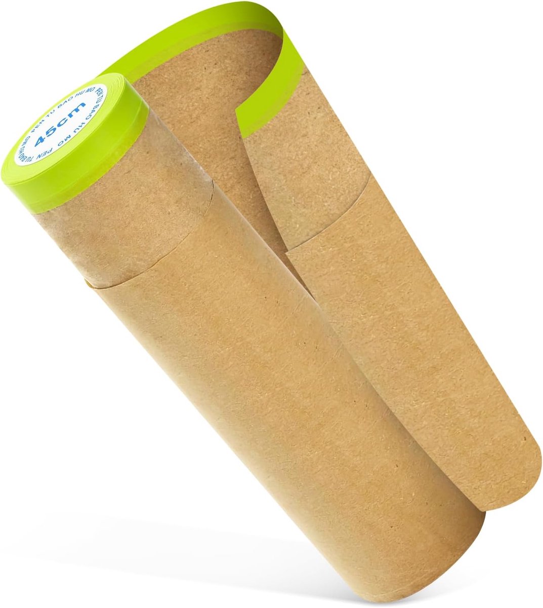 Schilder, afdekpapier, kraftpapier, voorgelijmde afdekfolie met zelfklevende strips, zelfklevende afplakband voor schilderwerk, renovaties, autolak (45 cm x 15 m x 1 rollen)