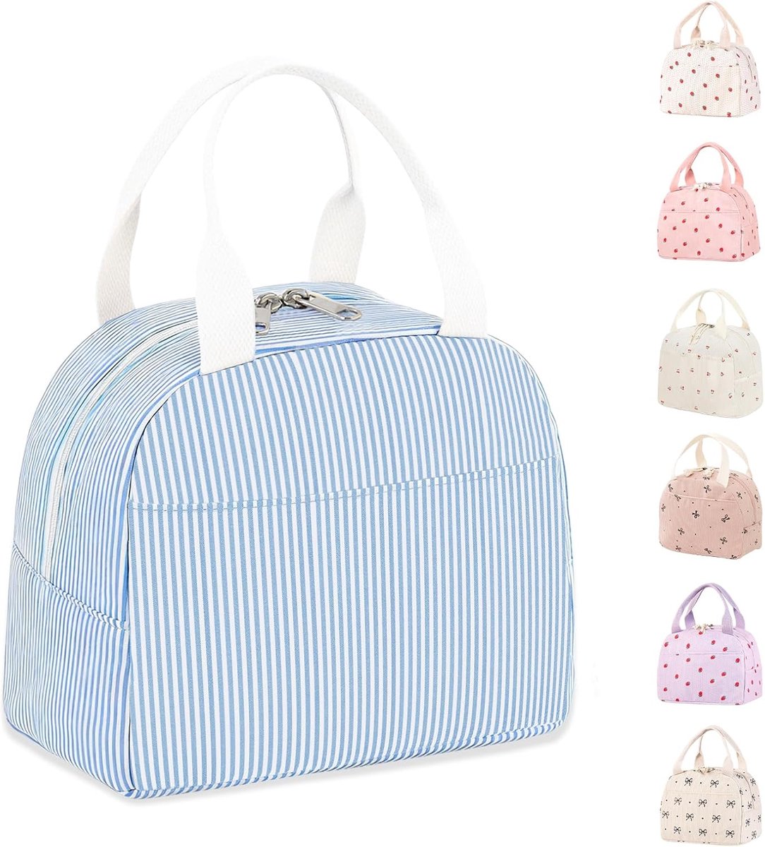 Lunchtas voor vrouwen Lnsulated Cool Lunch Tas voor Bento Geïsoleerde Lunch Box Volwassenen Kinderen Tote Bag Meisjes Klein Verpakt Womens Dames Leuke Lunch Tas voor Terug naar School Werk Geschenken