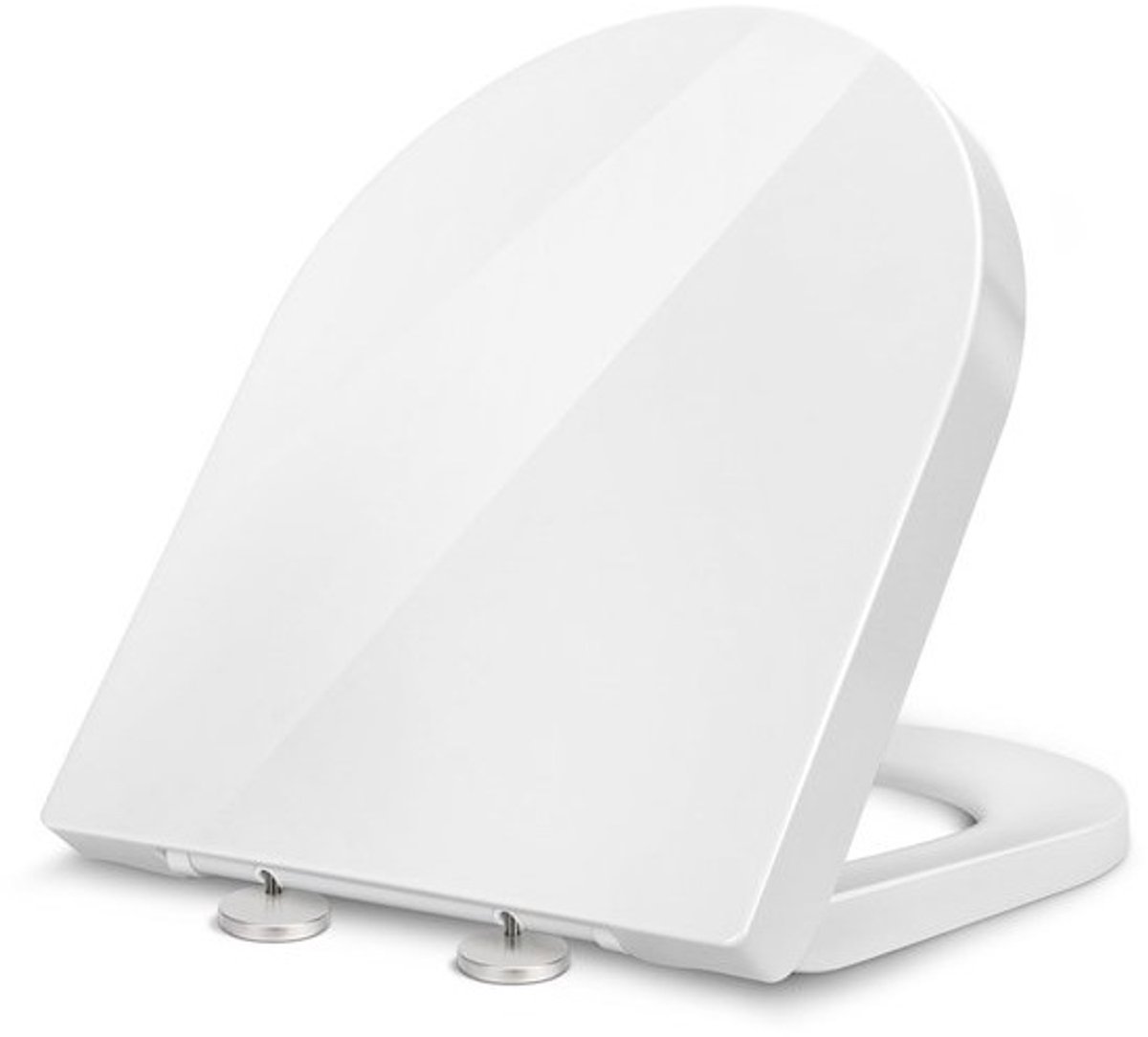 WC-bril D-vorm - Softclose, Quick-release & Verstelbare Scharnieren - Duroplast - Wit