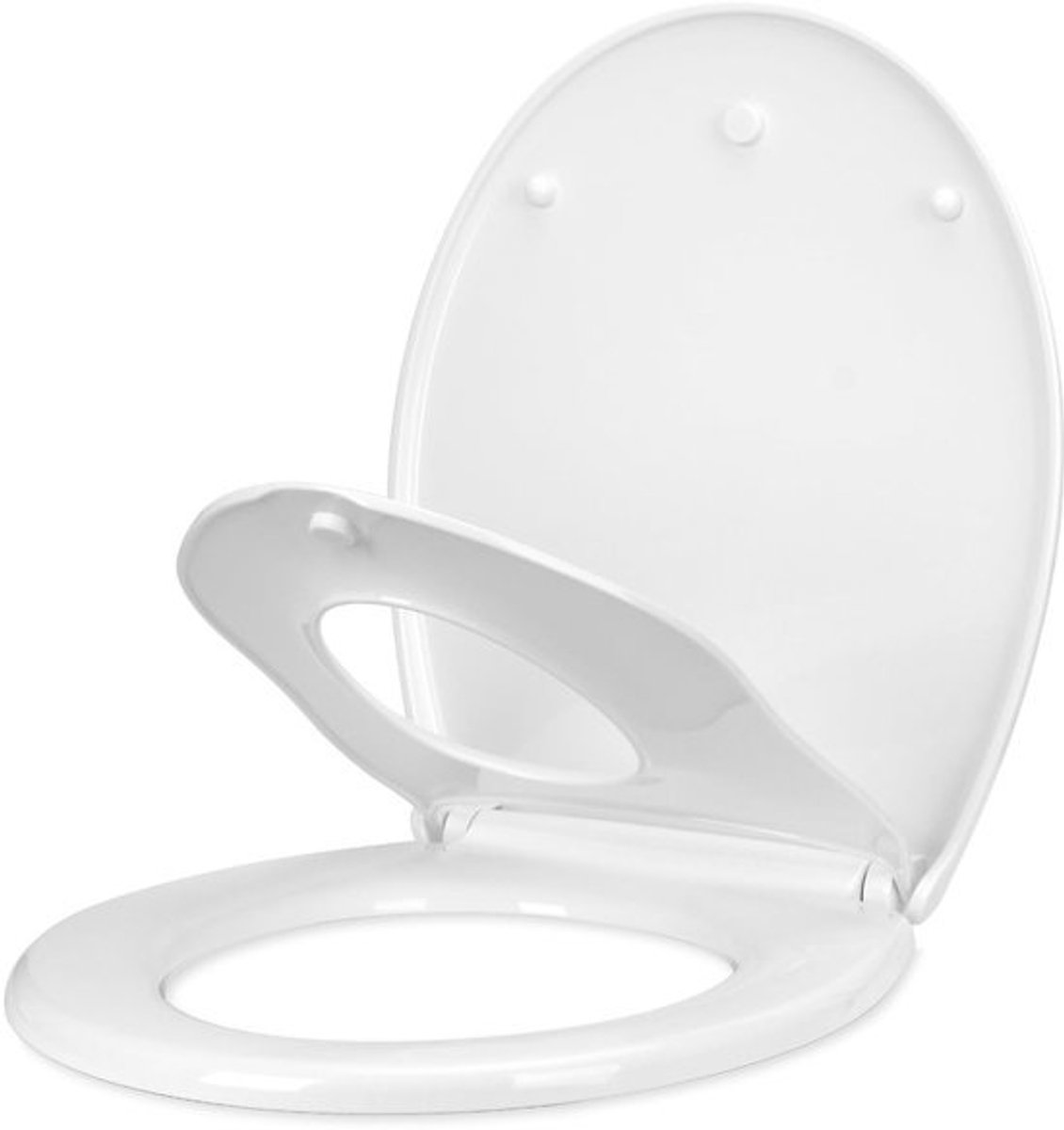 WC-bril met Kinderzitje - Softclose, Quick-Release & Verstelbare Scharnieren - Wit