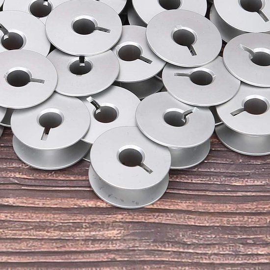 Spoelen voor naaimachines, geribbelde reserveaccessoires voor de aluminium spoel met 100 stuks 55623A voor industriële naaimachineonderdelen, eenvoudige opslag, transport en installatie — afbeelding 4