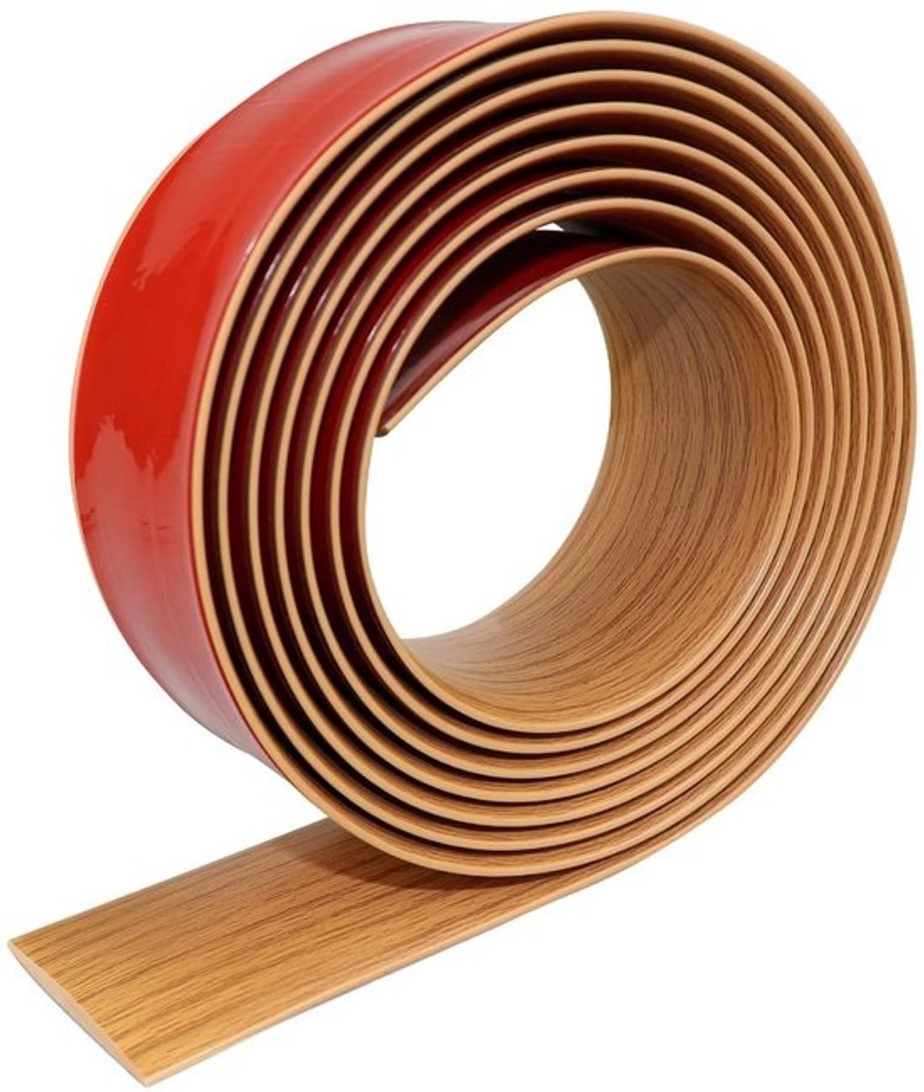 Overgangsprofiel - Zelfklevend Vinyl Houtlook - Voor Vloerovergangen - Geel, 300x5 cm
