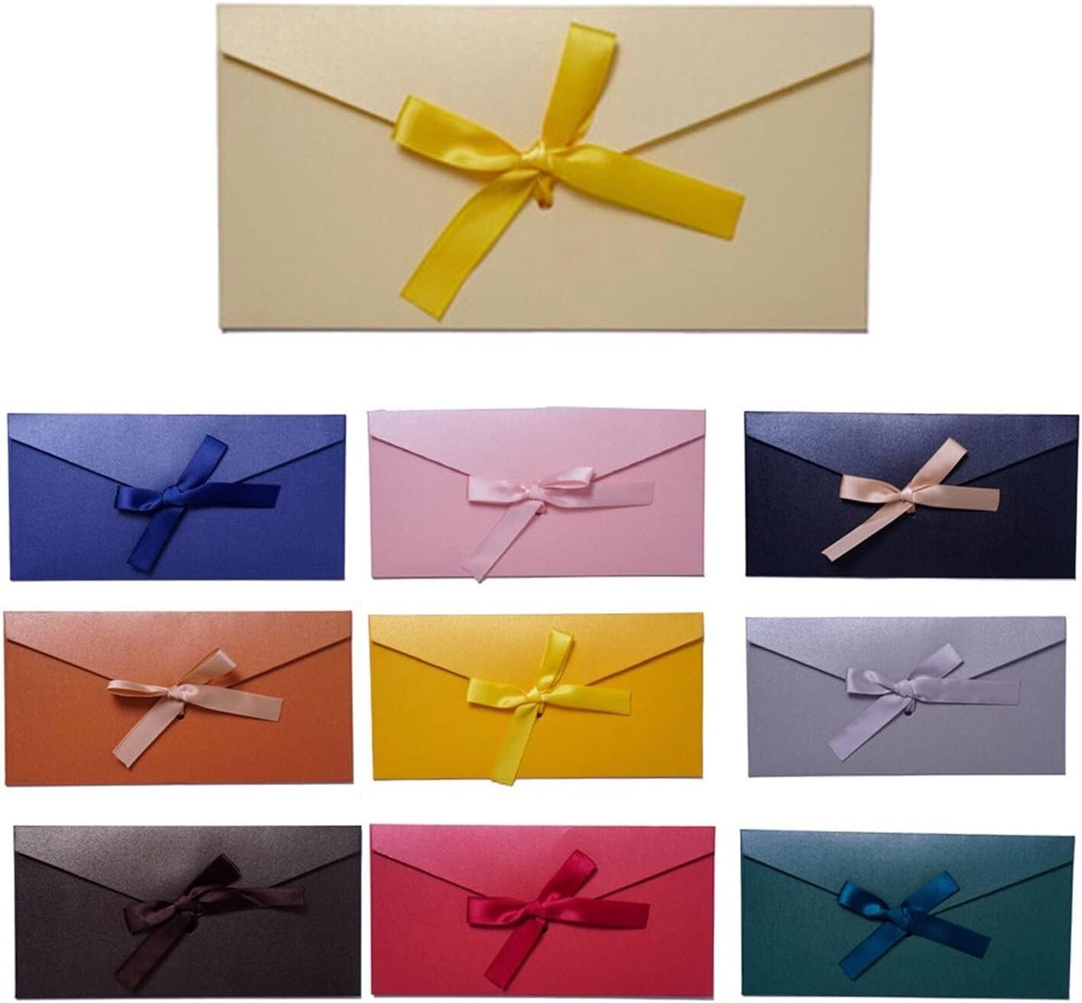 10 stuks enveloppen, vintage enveloppen, kleurrijk, enveloppen, geschikt voor verjaardag, Valentijnsdag, Thanksgiving, bruiloft, afstudeerfeest, lange maat