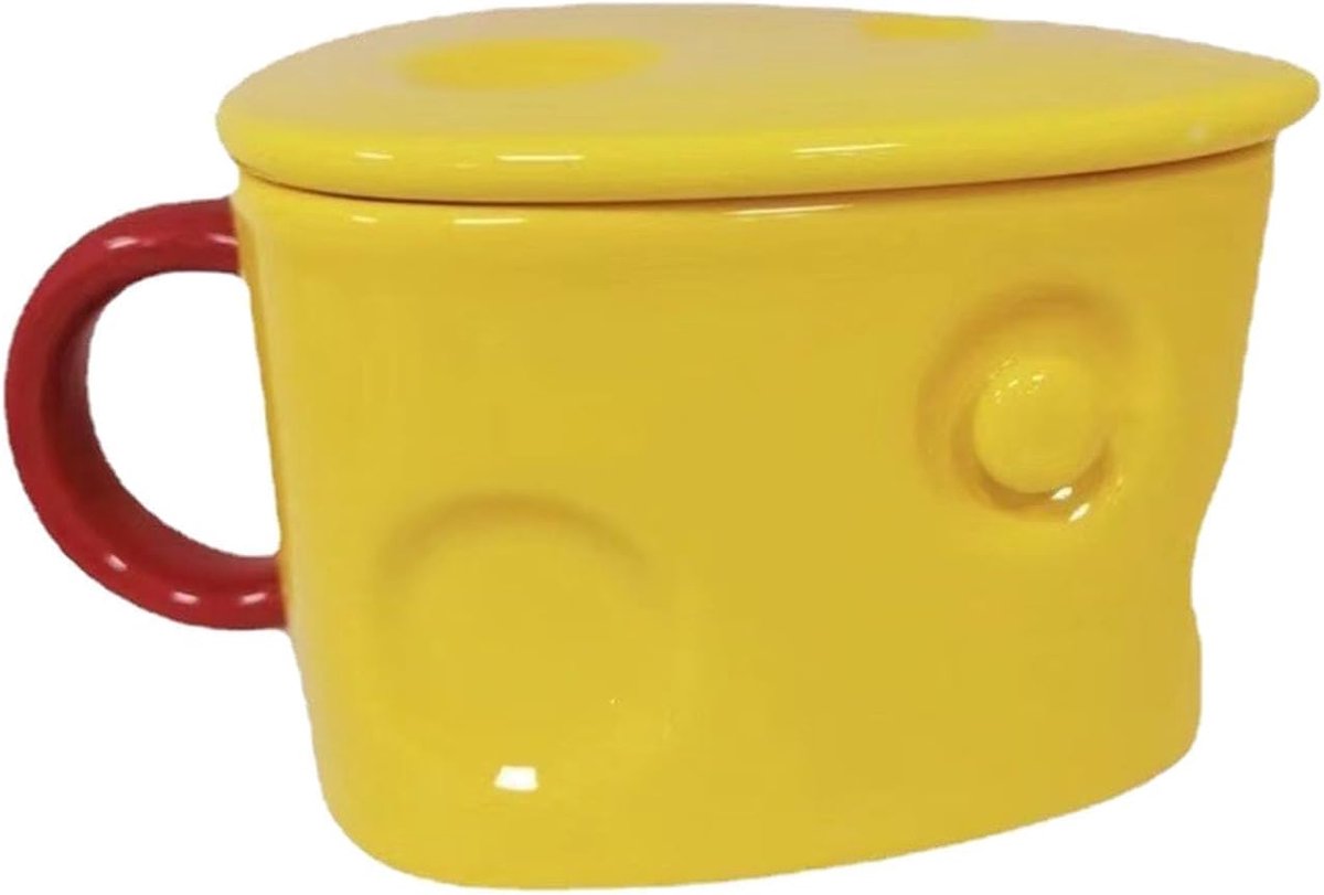 Koffiemok, Kawaii Koffiemok Leuke Theekop Met Deksel 3D Kaasvormige Porseleinen Theemok Voor Dames Heren Moeder Kinderen Leraar