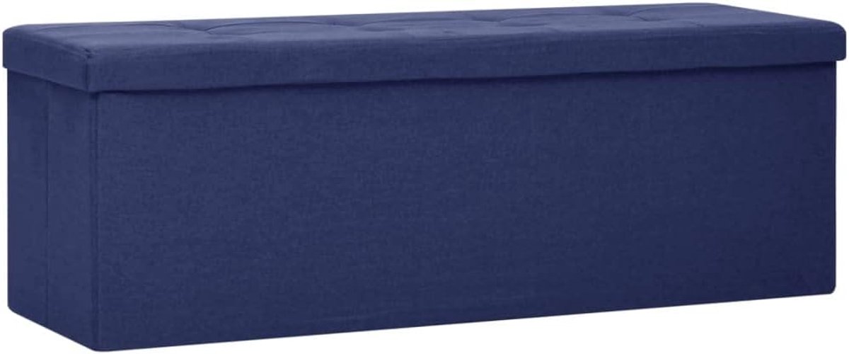 Exclusive - Opbergbank inklapbaar kunstlinnen blauw