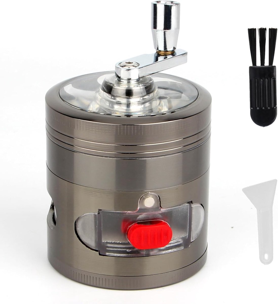 Grote crusher, 63 mm grinders, 40 maaltanden, kruidenmolen, metalen grinder, 4-delige set voor specerijen, specerijen, pollen