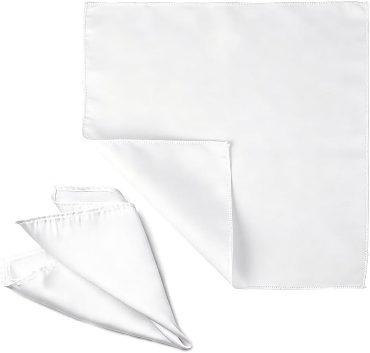 1 x pochet wit zijde heren zakdoek bruiloft pak zijden zakdoeken