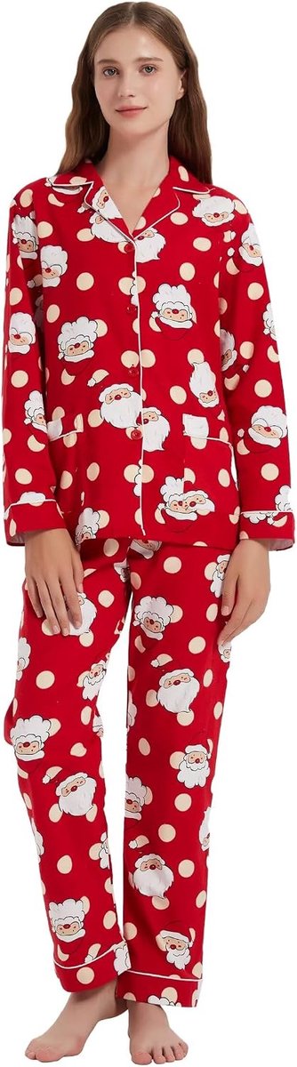 Katoenen flanellen pyjama voor vrouwen 100% katoen flanel pyjama set zachte PJS gezellige dames loungewear