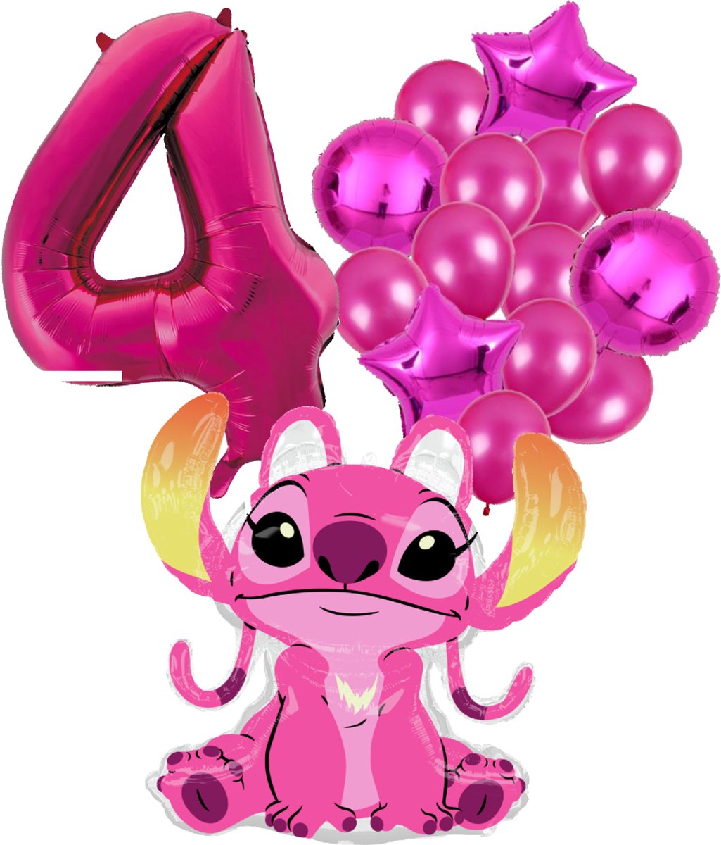 Angel Ballon Set - 97x90cm - Folie Ballon + Ster Ballonnen - 4 jaar | Disney