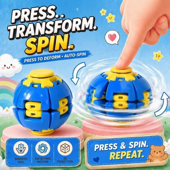 Core Ball, anti-stress speelgoed, roterend, kantoor, blauw A8 — afbeelding 5