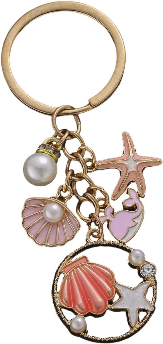 Schelp Zeester Sleutelhangers Cadeaus Zinklegering Zeedieren Sleutelring Autosleutels Accessoires voor Vrouwen