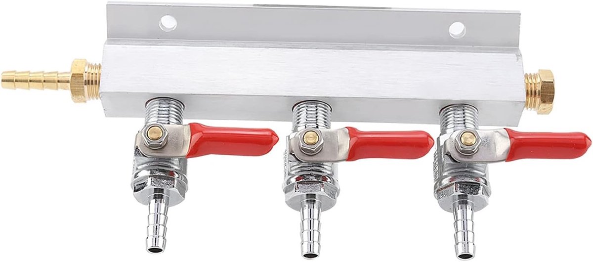 Duurzame RVS Bierdispenser met 3-Weg CO2 Gasdistributie, Ideaal voor Thuisbrouwerij en Wijnmaken