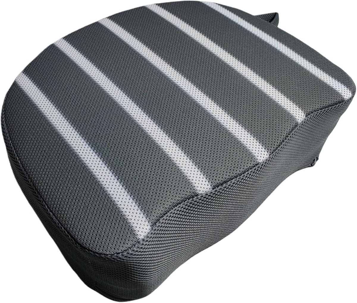 Tub Booster Zitting, Verwogen SPA Booster Zitkussen met Antislip Micro Dot Bodem, 35 x 12 x 5 Inch - 3D Air Mesh Wasbare Spa Booster Seat Voor Binnen Buiten (Grijs+Wit)
