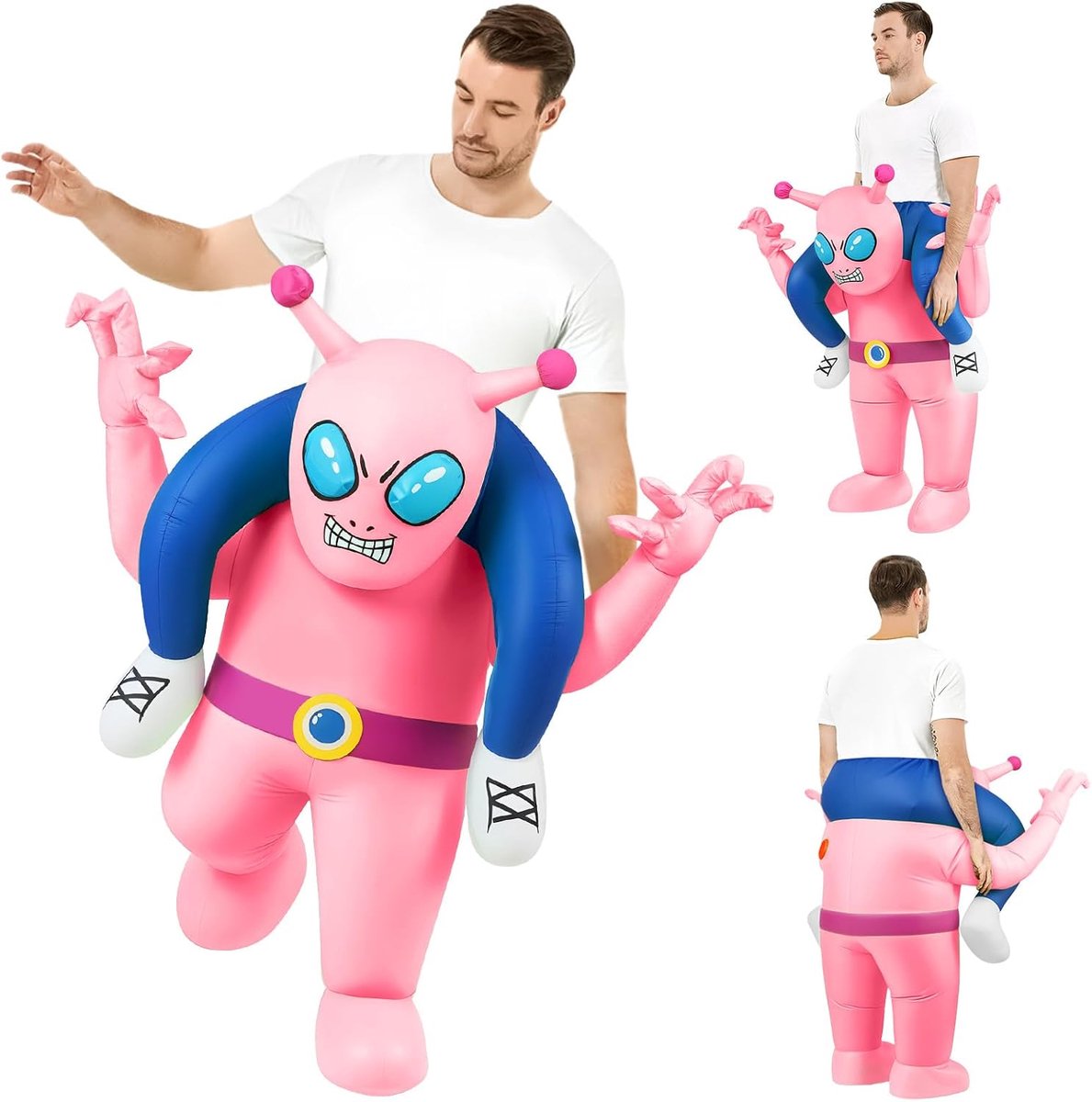 Kostuum, opblazende verkleedkleding voor volwassenen en kinderen, grappige Halloween-kostuums voor Halloween, cosplay en maskeradefeest