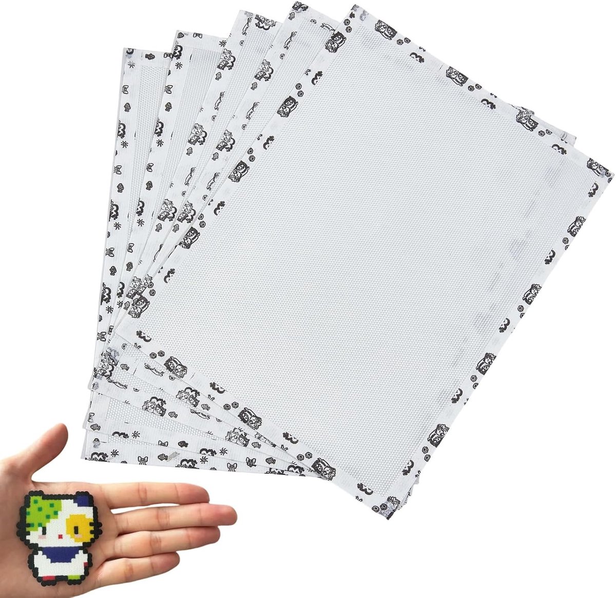 5 stuks 7,87 x 5,9 inch dikke textuur zekering kraal ijzer