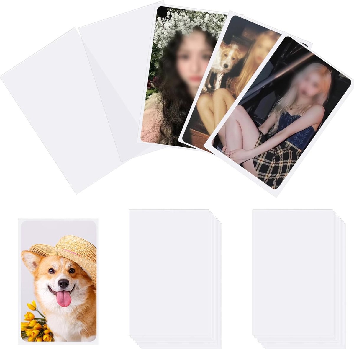 100 Stuks Beschermhoezen voor Handelskaarten, Perfecte Pasvorm voor Speelkaarten en Mini Foto's, Duurzaam en Waterdicht