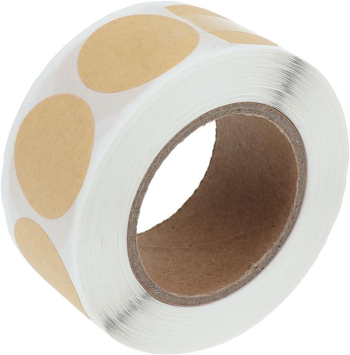 Sticker Labels 500 Stuks Kraft Papier Ronde Bruine Plakstickers Voor Verpakking en Creatieve Projecten