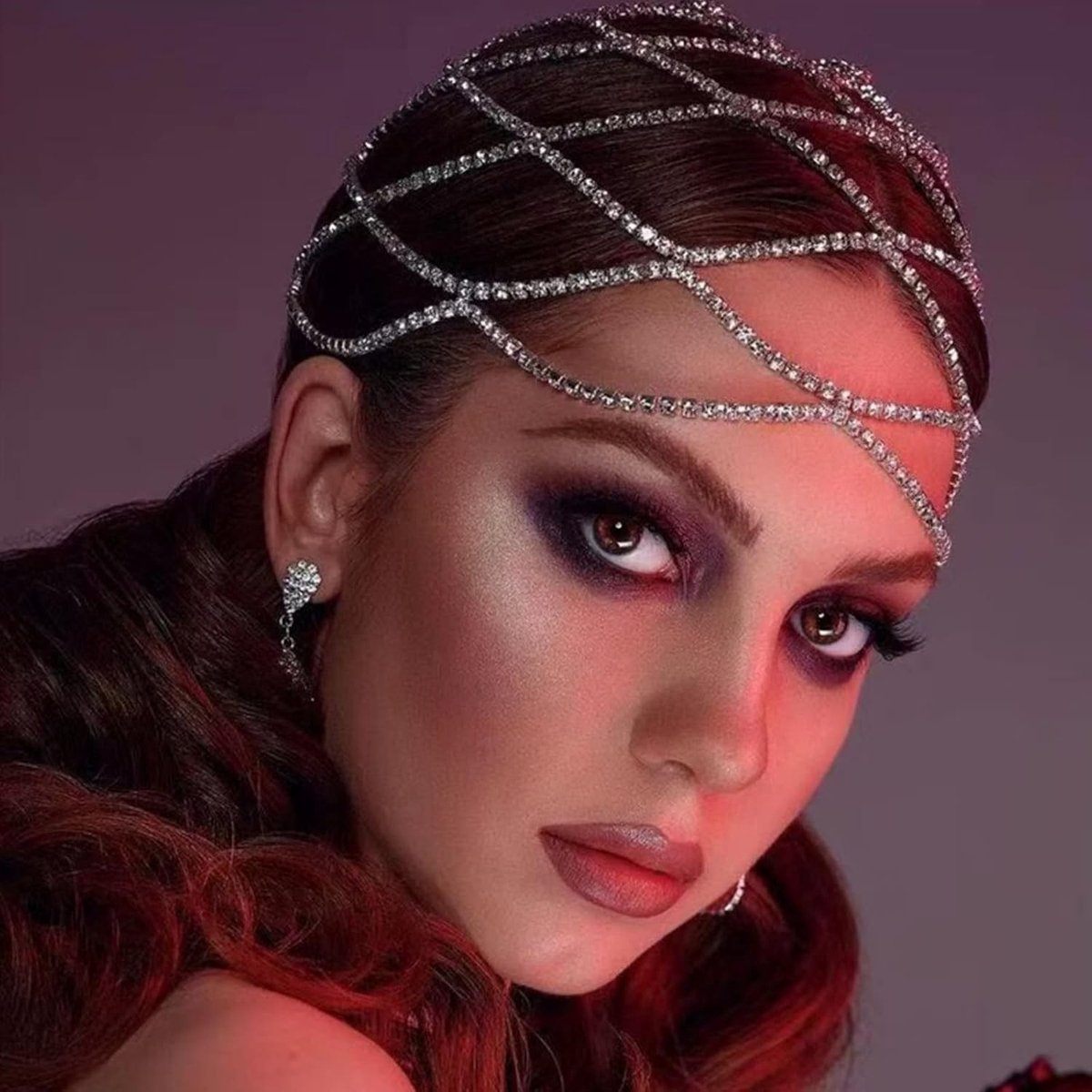 Glinsterende Netcap met Strass, 1920s Stijl, Crystal Flapper Hoofdband, Bruiloft en Feest Haaraccessoires voor Vrouwen