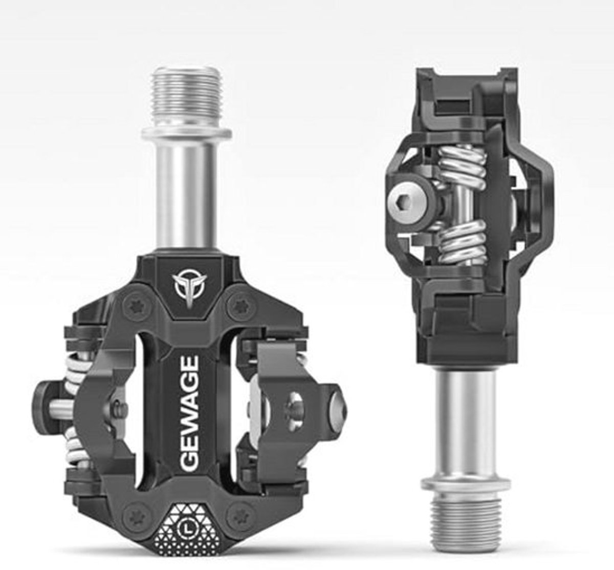 Klikpedalen MTB - Dubbelzijdig SPD-systeem met instelbare hardheid, CNC aluminium, lichtgewicht