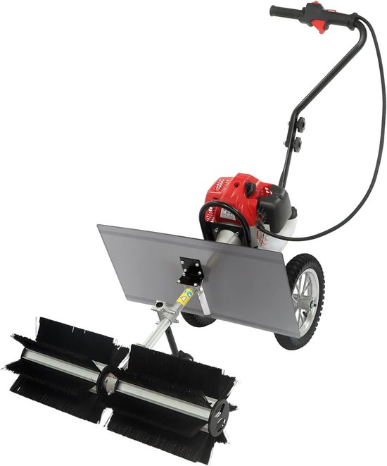 2-takt benzineveegmachine, 43CC motorbezem veegmachine, benzine veegmachine voor kunstgras, natuurgras, trottoirs, straatranden — afbeelding 3