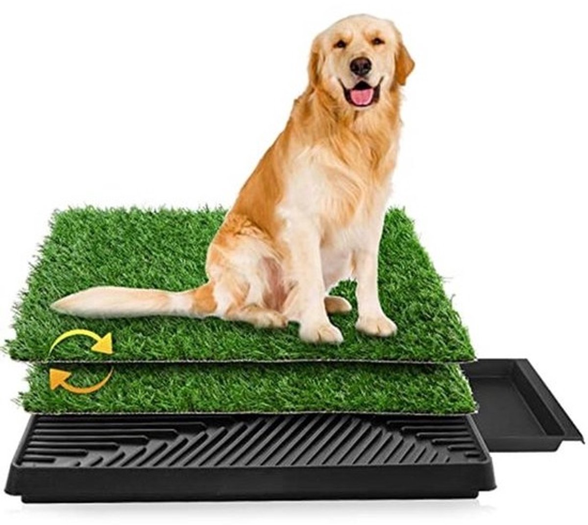 Hondentoilet voor Puppy met Kunstgras 63 x 50 cm - Upgrade Versie